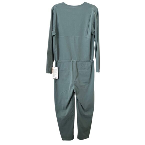 LULULEMON Ventlight Zippered Full Length Jumpsuit‎ Tidewater Teal NWT Sz 8 - Picture 4 of 8